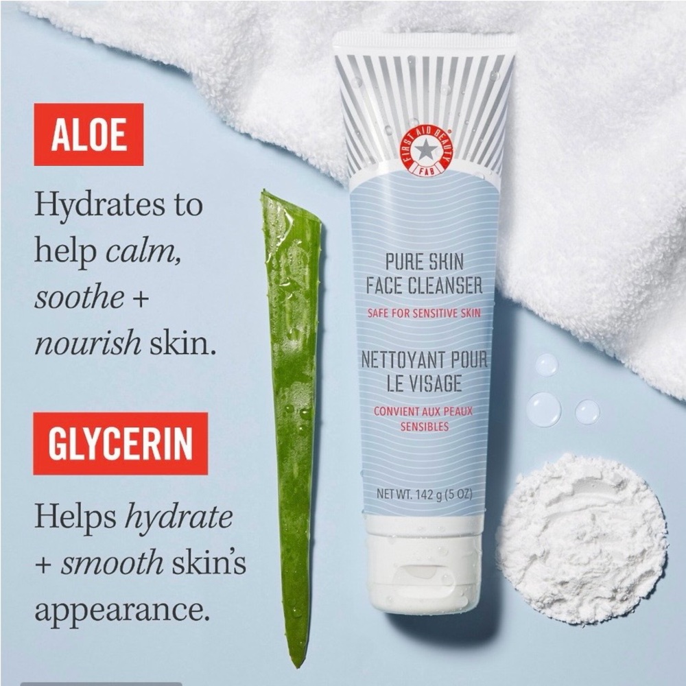 FIRST AID BEAUTY Pure Skin Face Cleanser - Gentle Hydrating Cleanser 5oz NEW - Picture 4 of 8